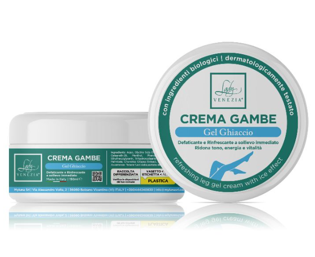 Kit Cura Gambe/Piedi  - Crema Gambe Gel Ghiaccio 150 ml - Crema Piedi Lenitiva e Levigante 150 ml